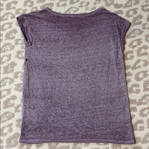 Akemi + Kin Lavender Linen Top with Lace - Picture 8 of 8